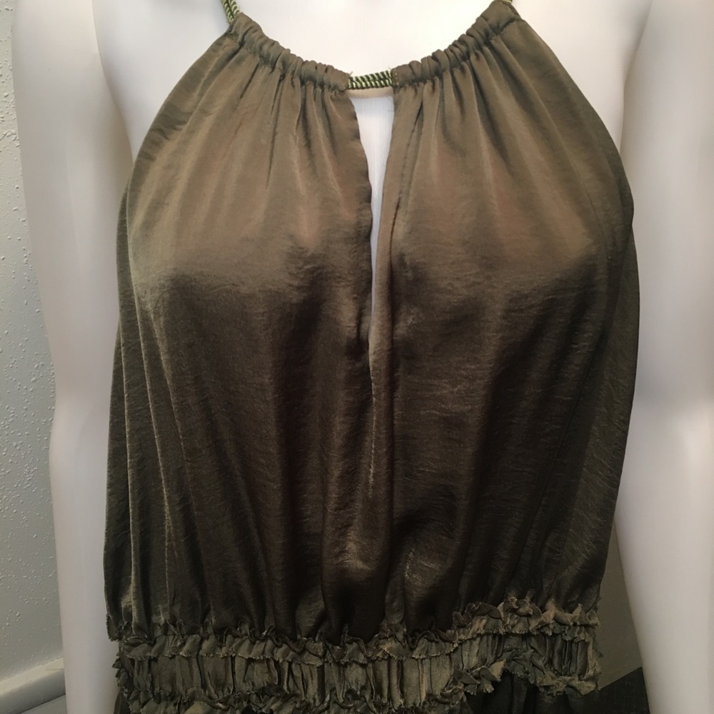 Olive Green cute summer Top